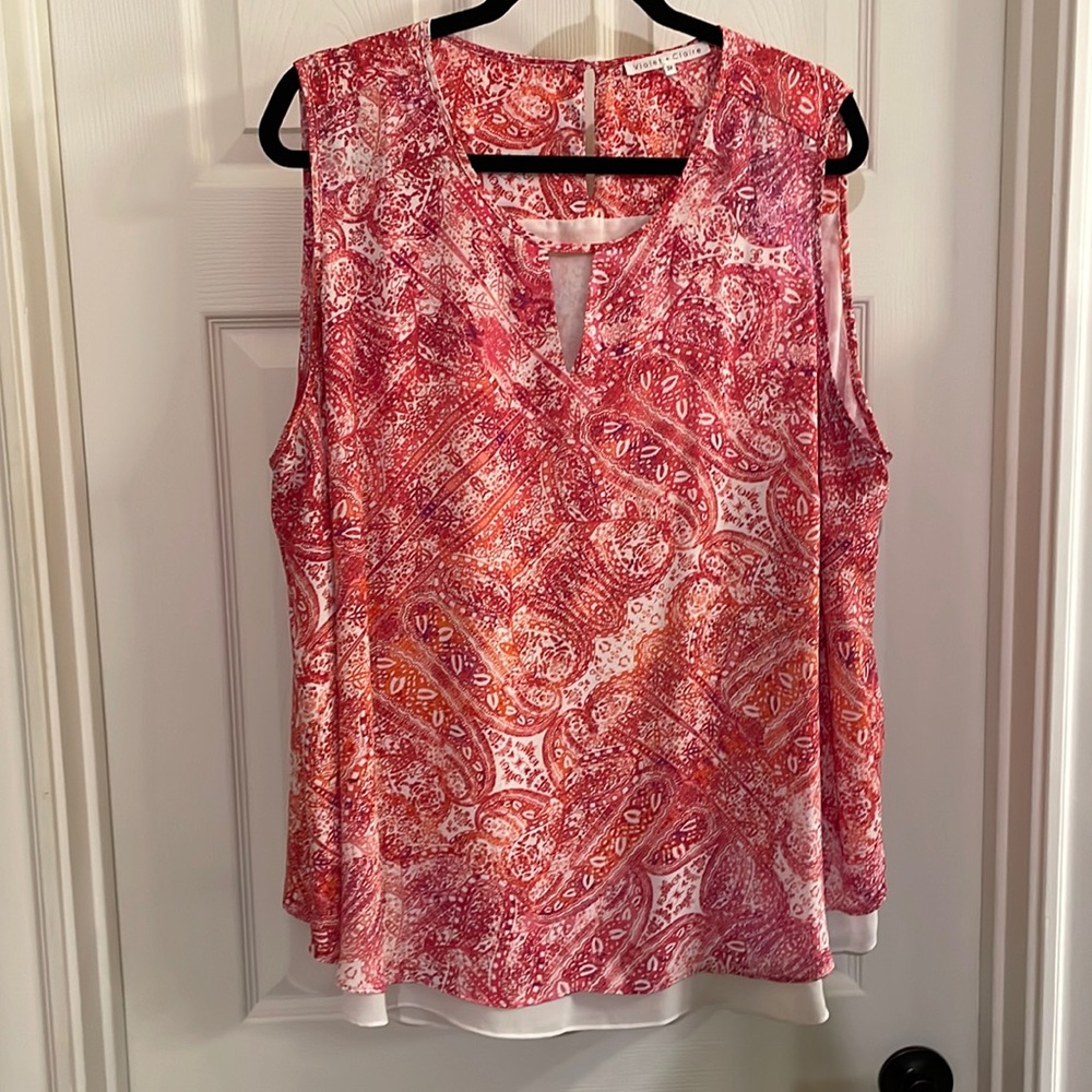 Pink and white violet and Claire blouse